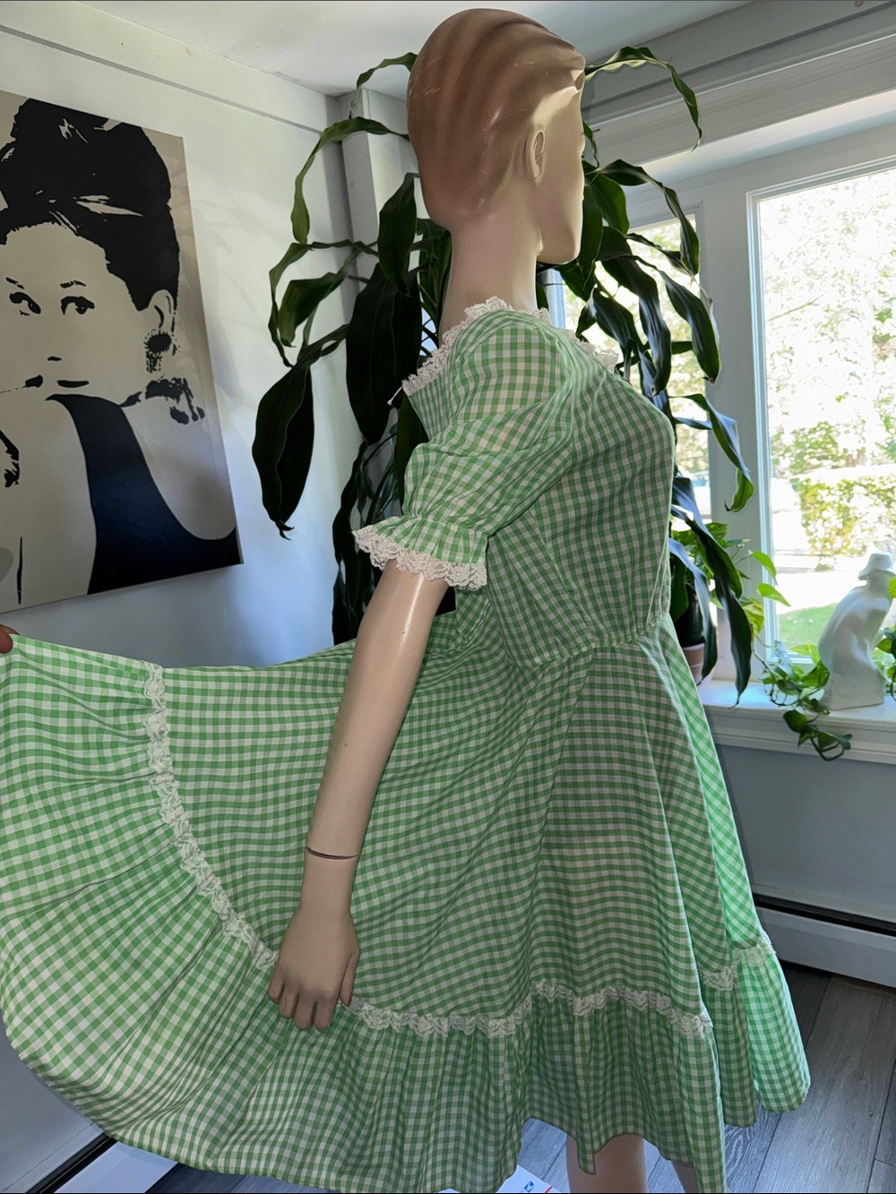 Vintage Gingham Western Baby Doll Dress - Picture 13 of 15